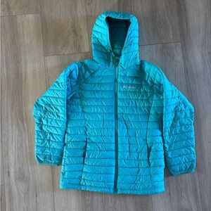 Columbia Gurls Teal Puffer Jacket XL